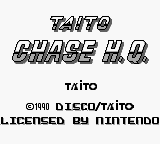 Chase HQ title screen for GameBoy
